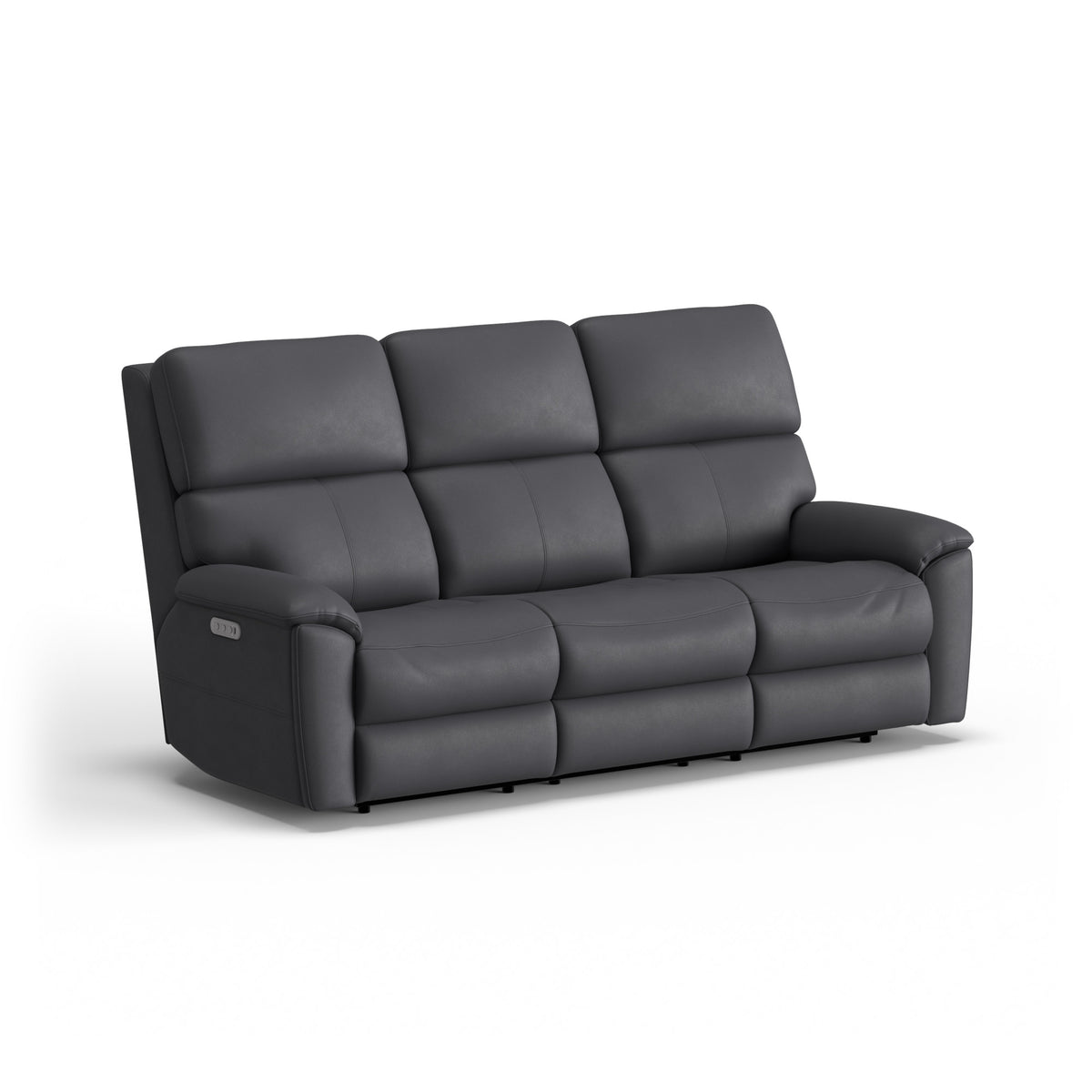 Porter Leather Power Reclining Sofa with Console, Power Headrest, & Lumbar