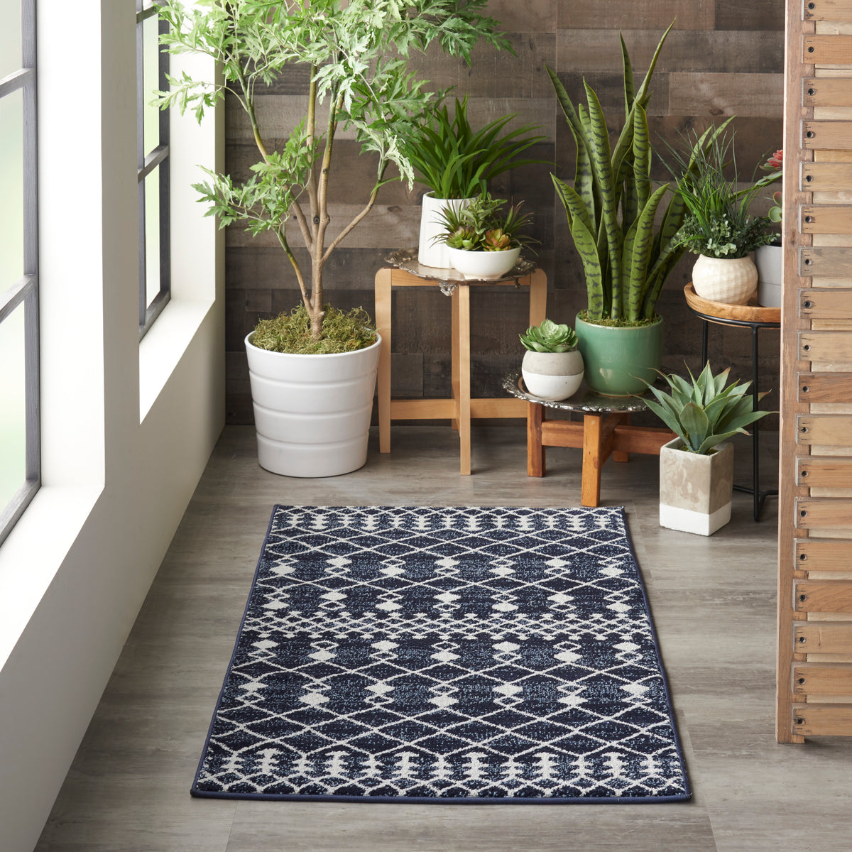 Palermo PMR03 Navy/Grey Rug
