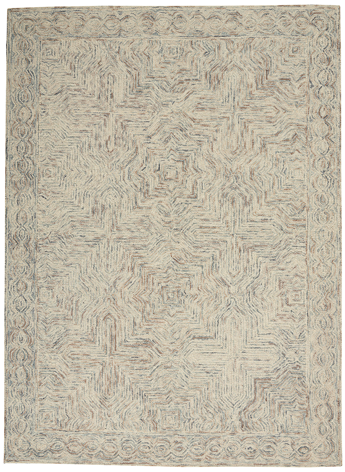 Interlock ITL03 Blue Ivory Rug