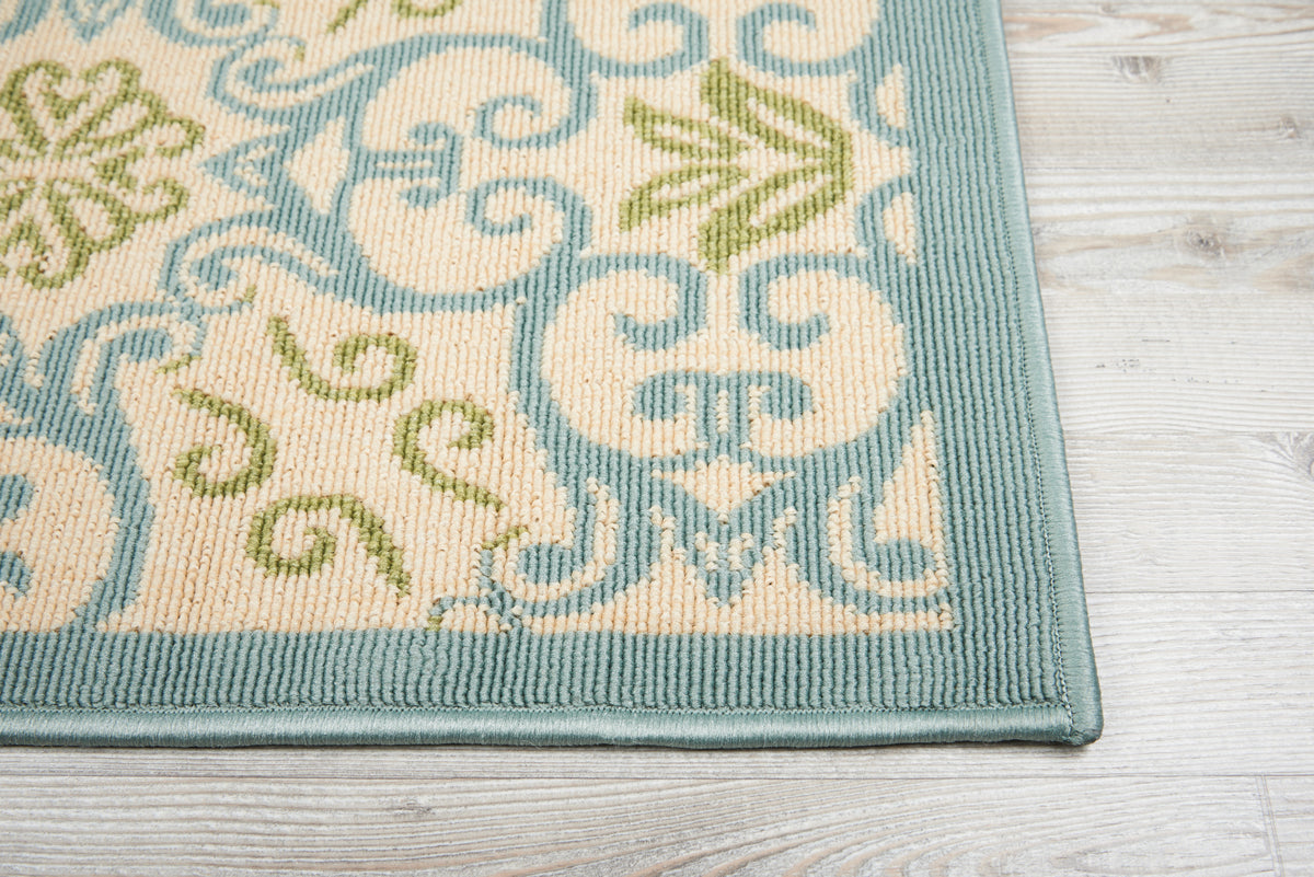 Caribbean CRB02 Ivory Blue Rug