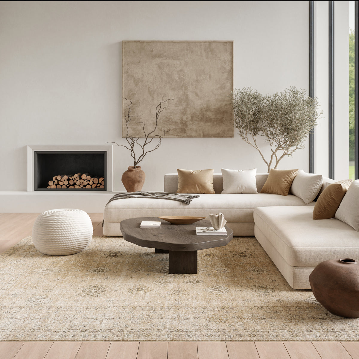 Soft Mist SMI05 Beige Grey Rug