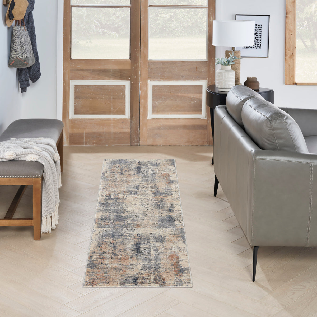 Rustic Textures RUS05 Beige Grey Rug