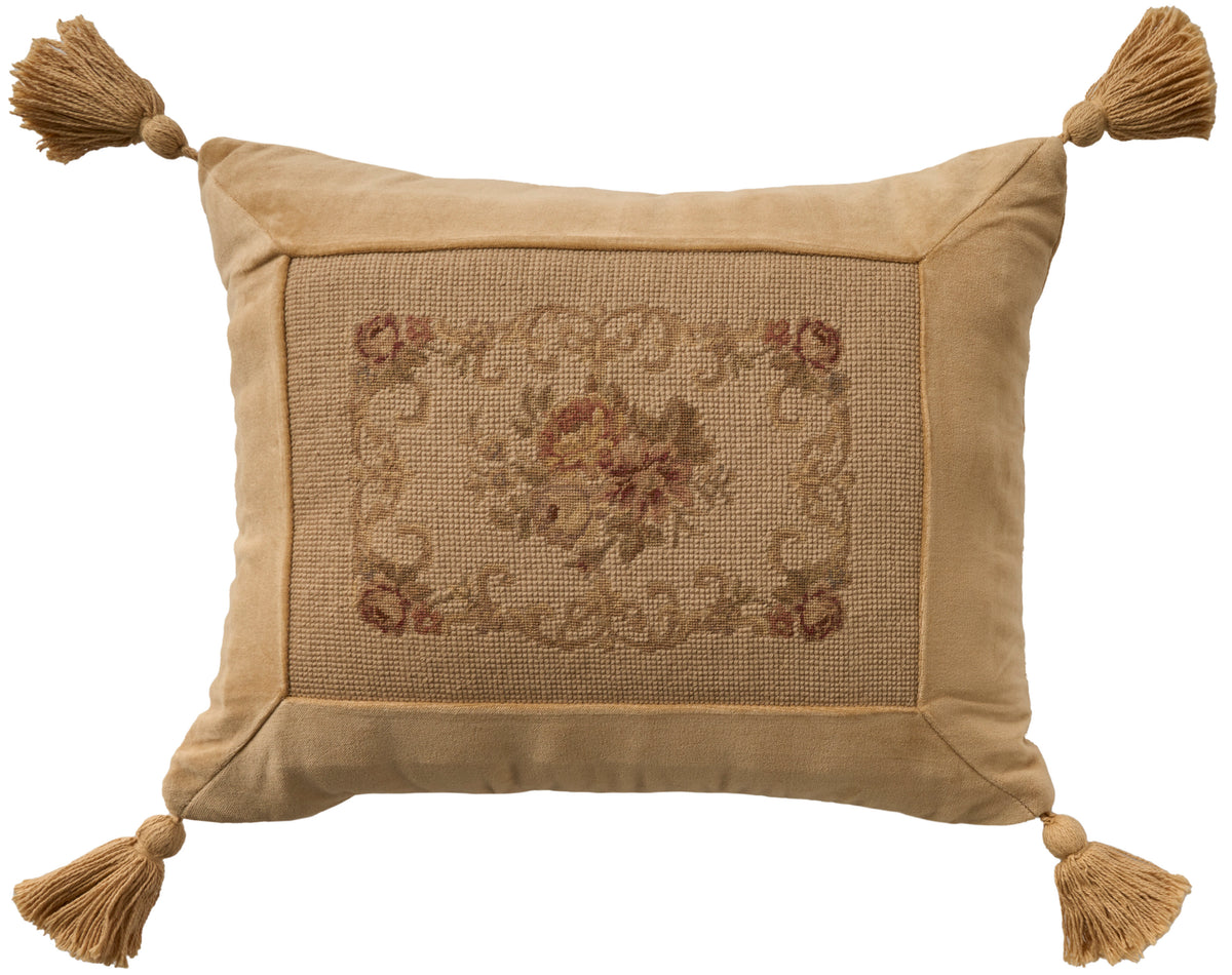 Vintage Pillow VAN13 Beige 14" x 18" Throw Pillows