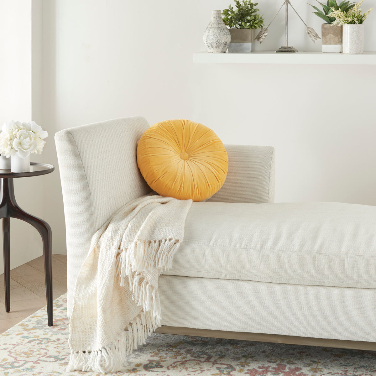 Sofia RC190 Yellow 16" x 16" Throw Pillows