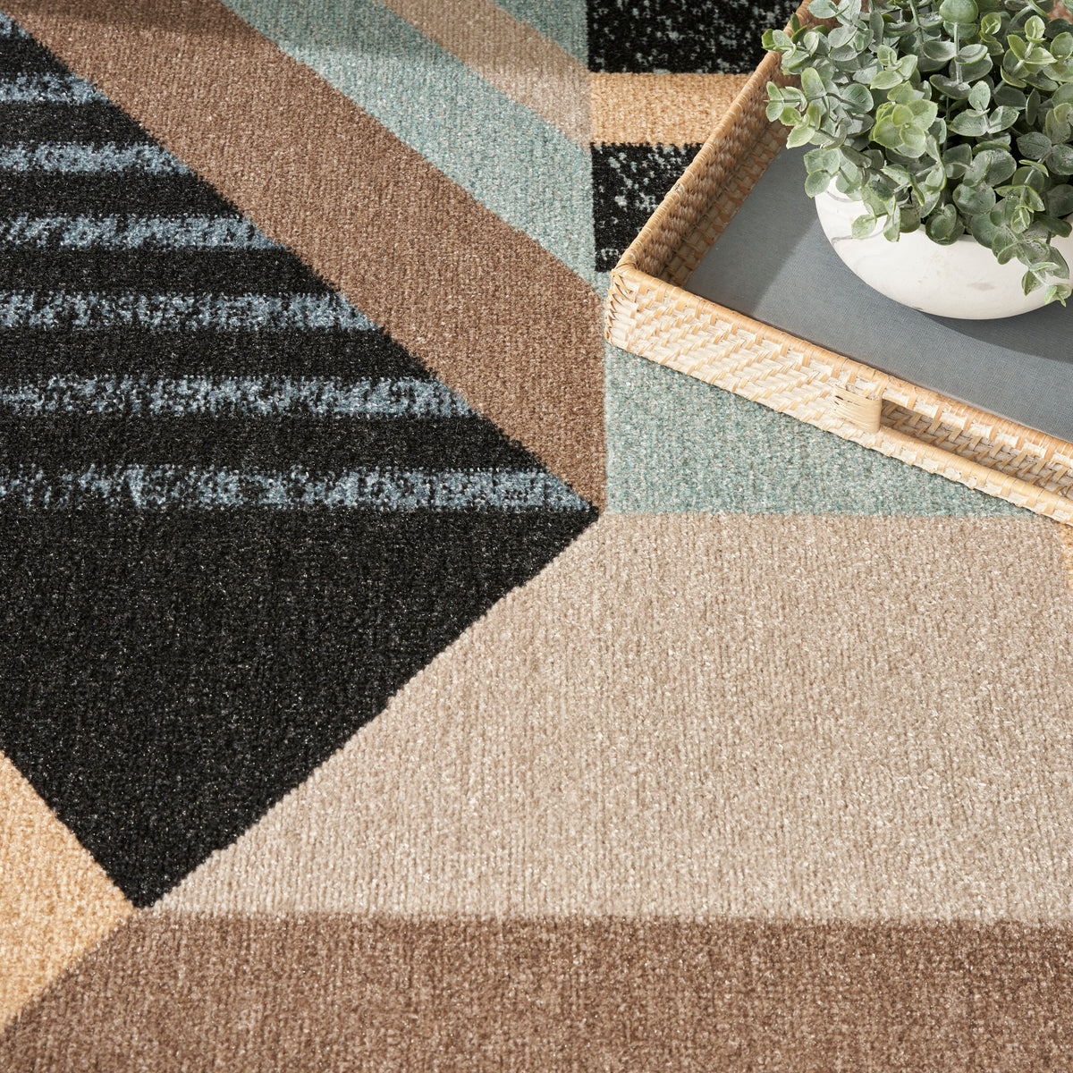 Washable Decor WSD10 Blue Multicolor Rug