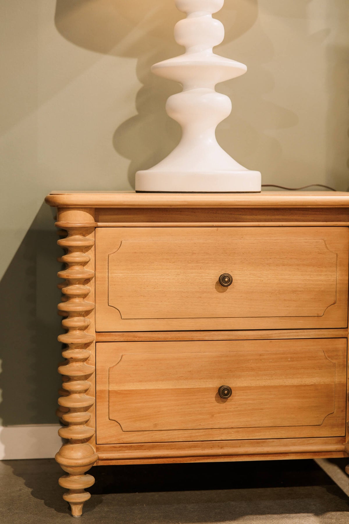 Milano 2 Drawer Bedside Table in Fruitwood