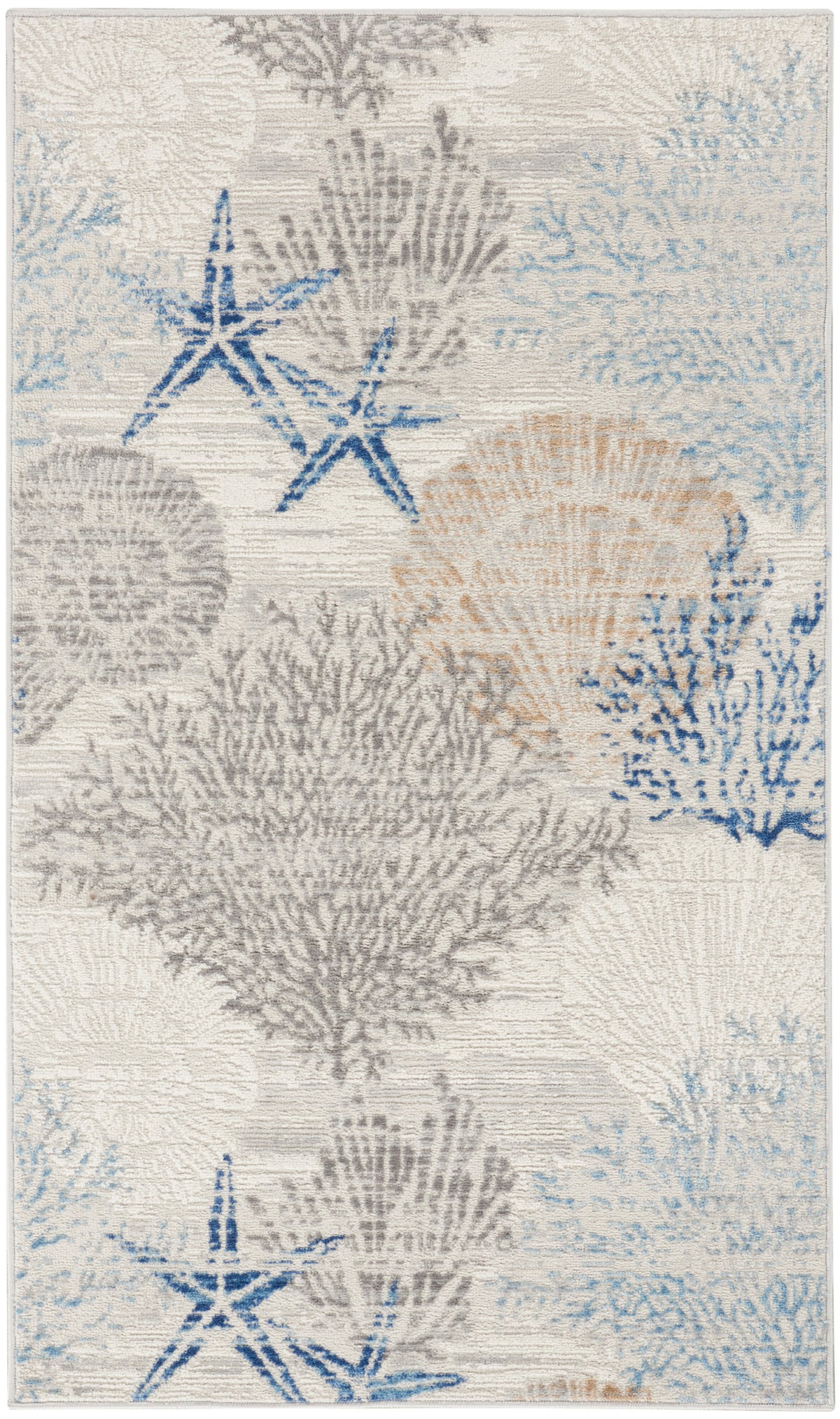 Seaside SDS04 Ivory Grey Blue Rug