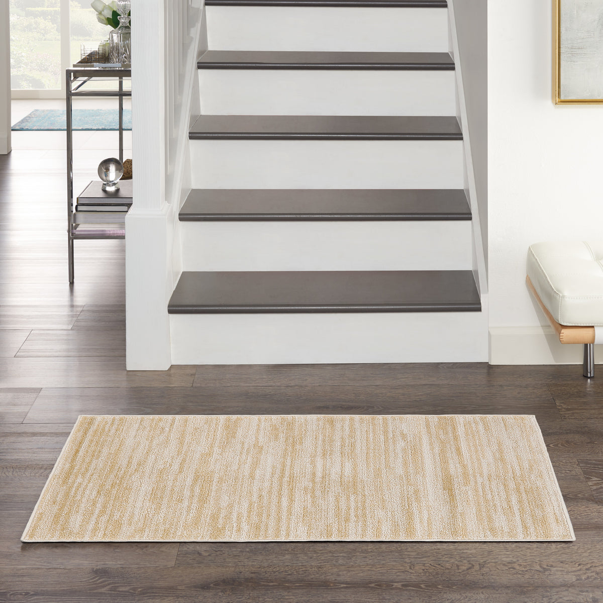 Nourison Essentials NRE01 Ivory Gold Rug