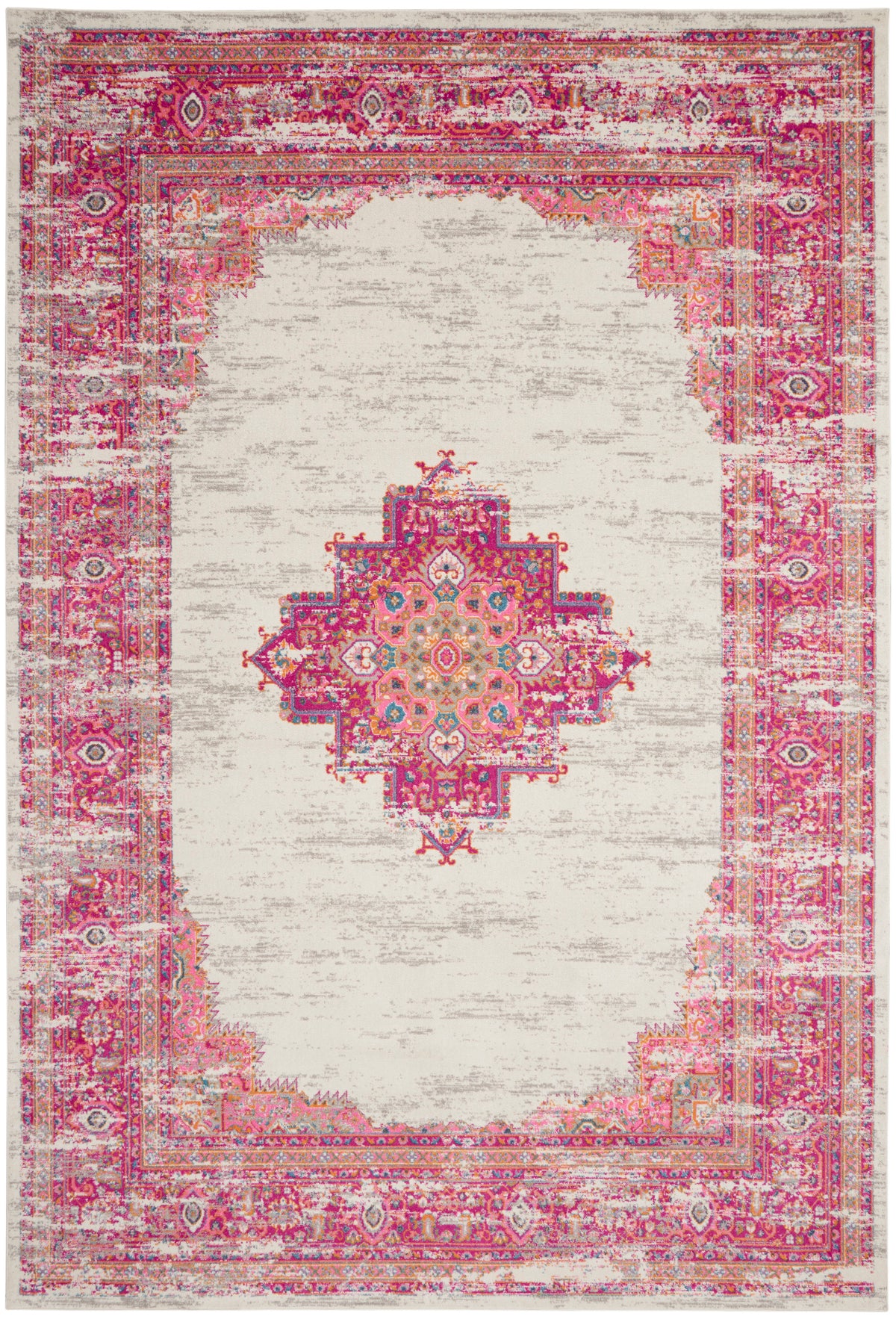 Passion PSN03 Ivory Fuchsia Rug