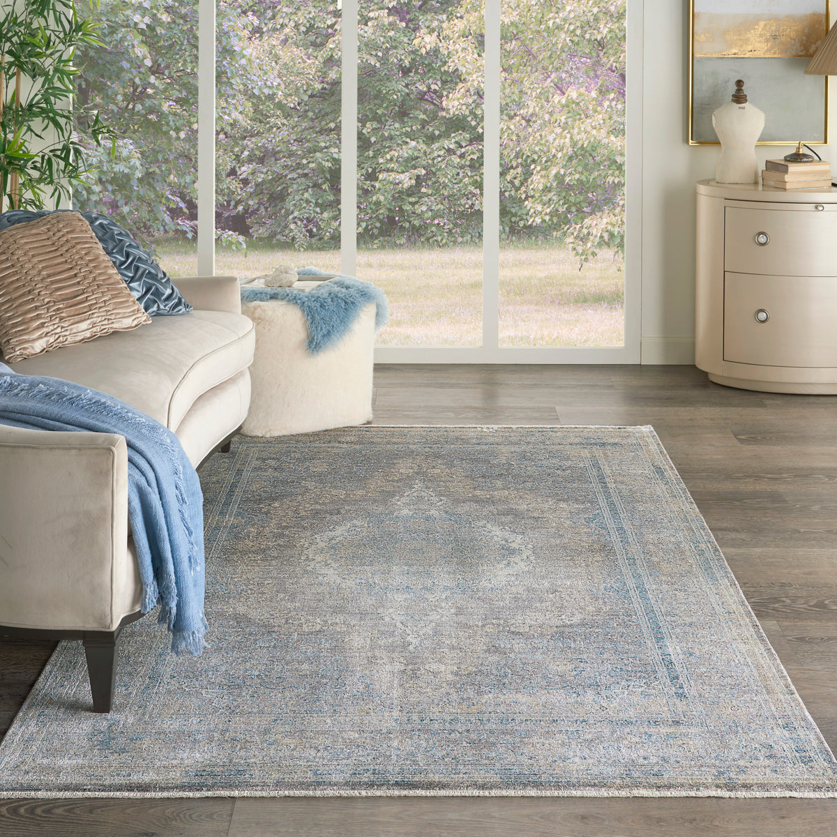 Starry Nights STN06 Cream Blue Rug