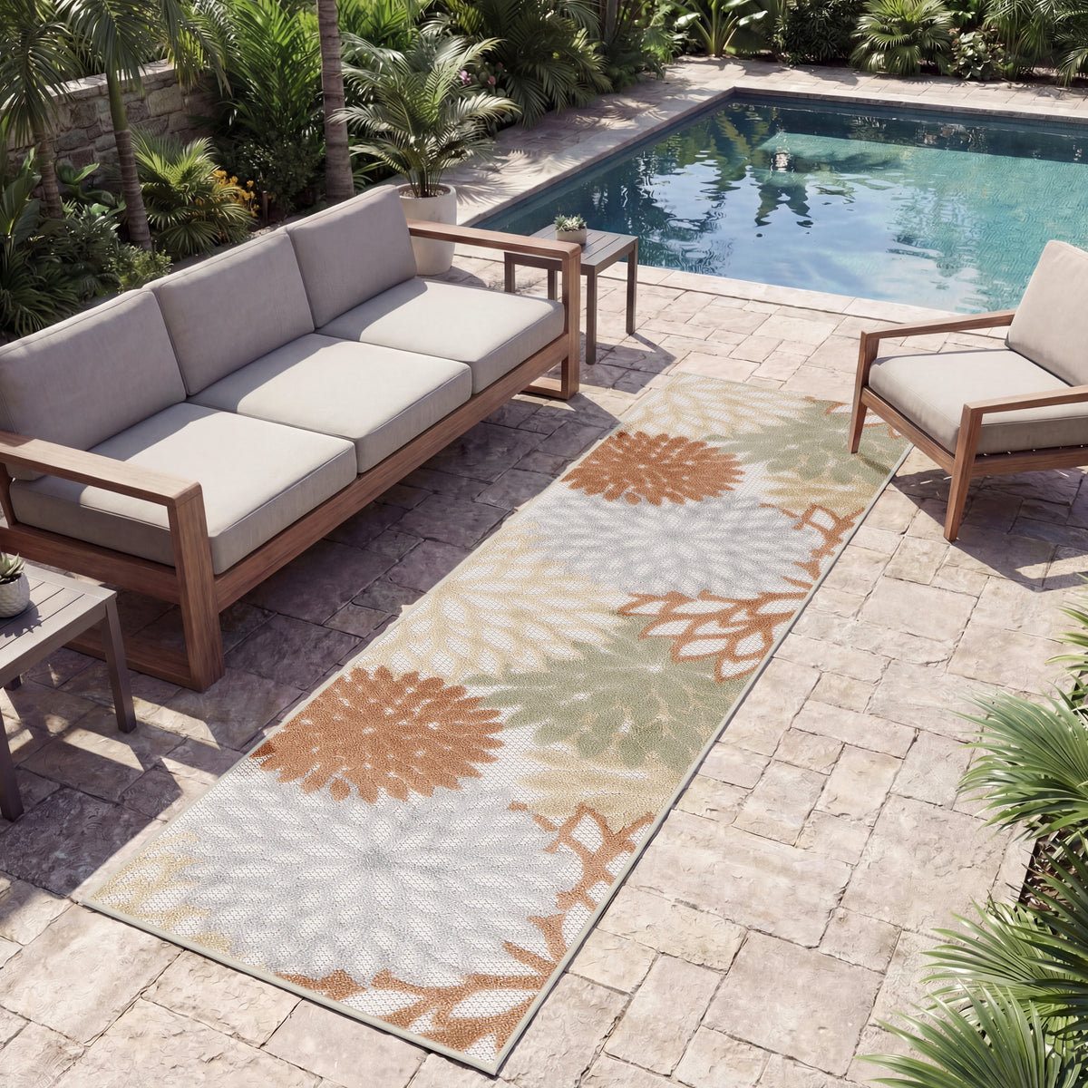 Aloha ALH05 Ivory Multicolor Rug