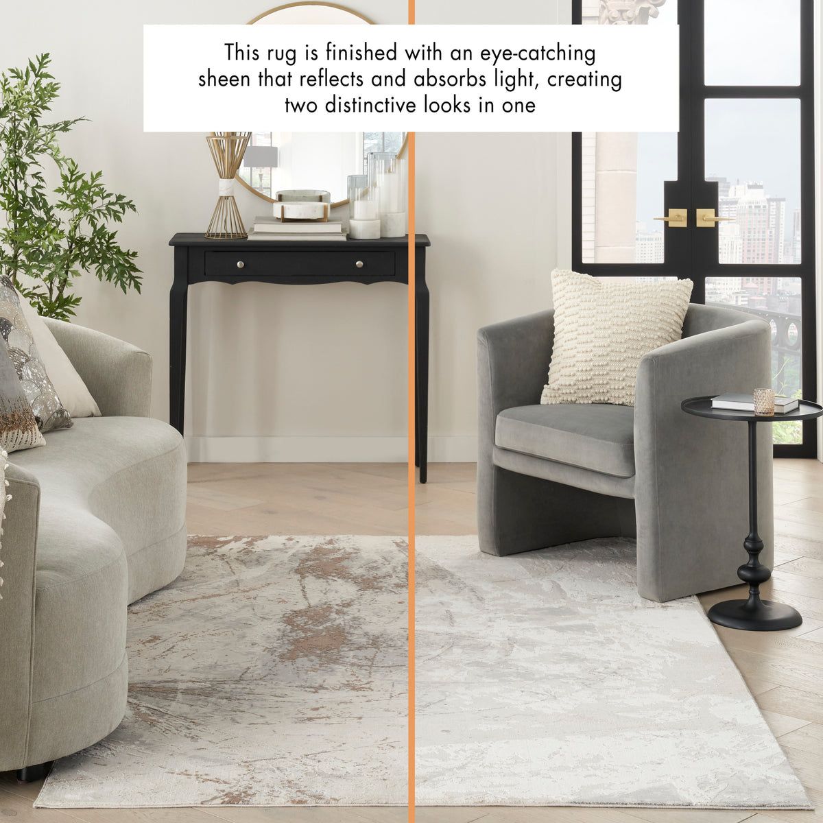Desire DSR04 Cream Grey Rug