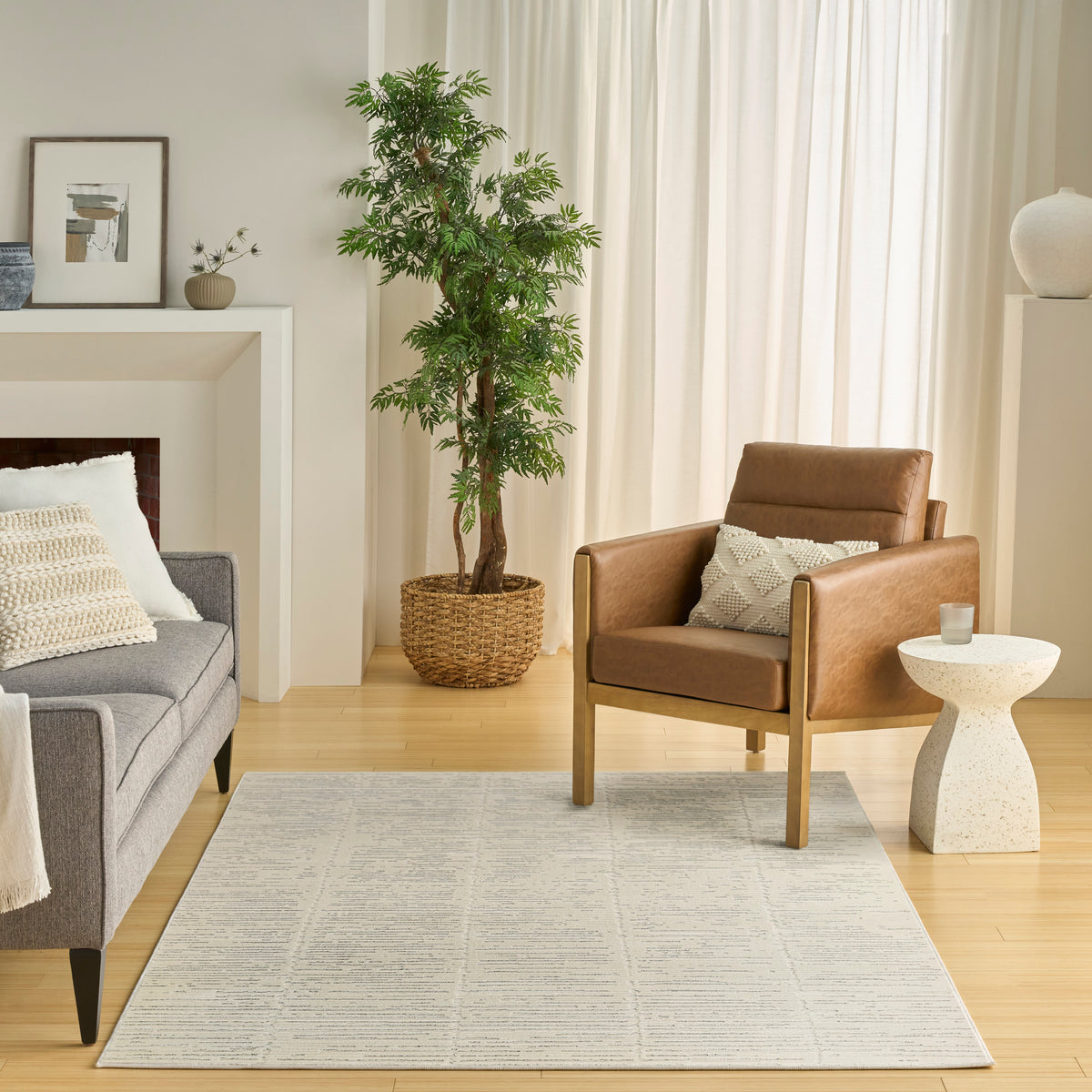 Ivory Hues IVH02 Ivory Grey Rug
