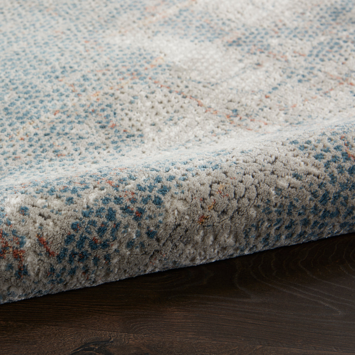 Rustic Textures RUS15 Light Grey Blue Rug