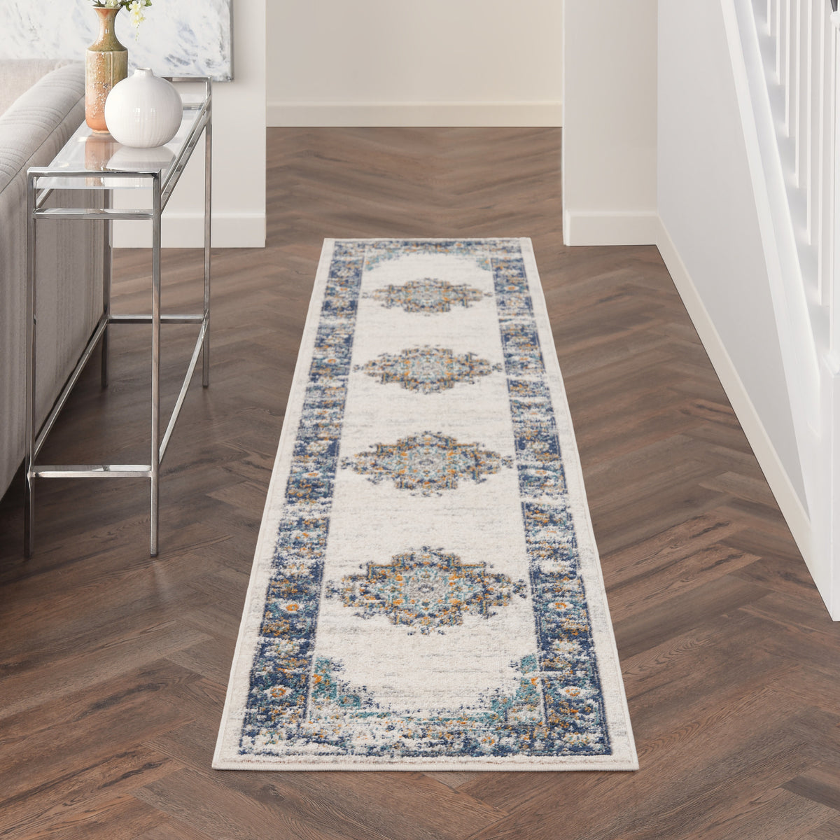 Passion PSN03 Ivory Grey Blue Rug
