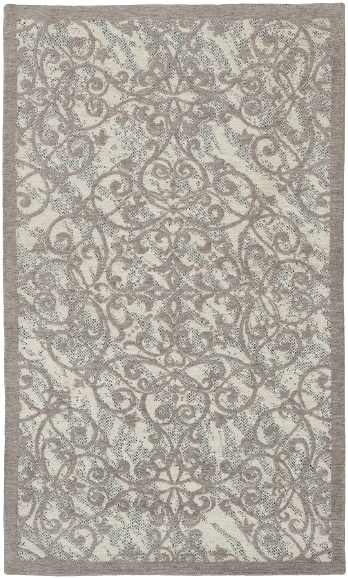 Damask DAS01 Ivory/Grey Rug