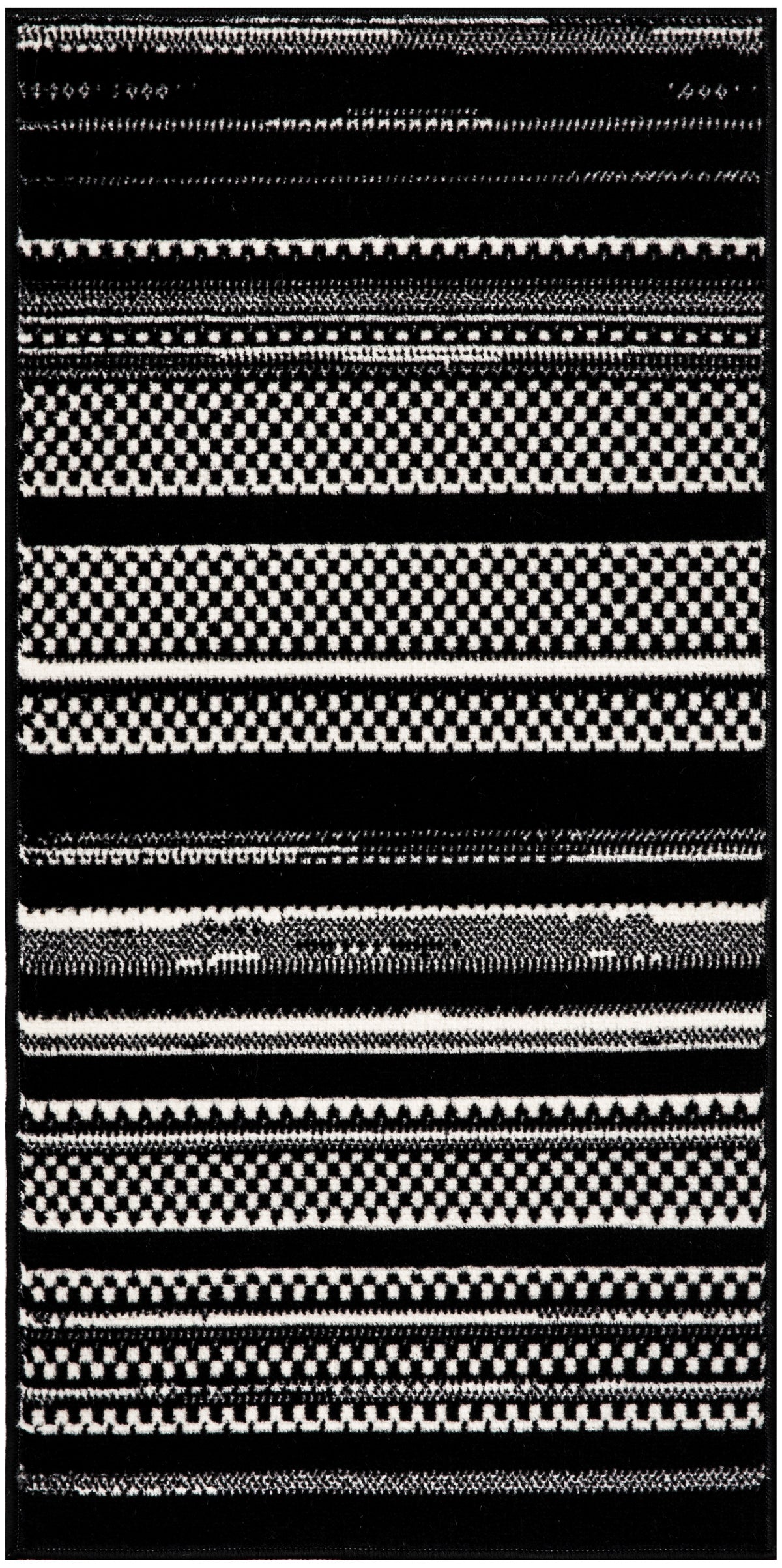 Grafix GRF41 Black White Rug