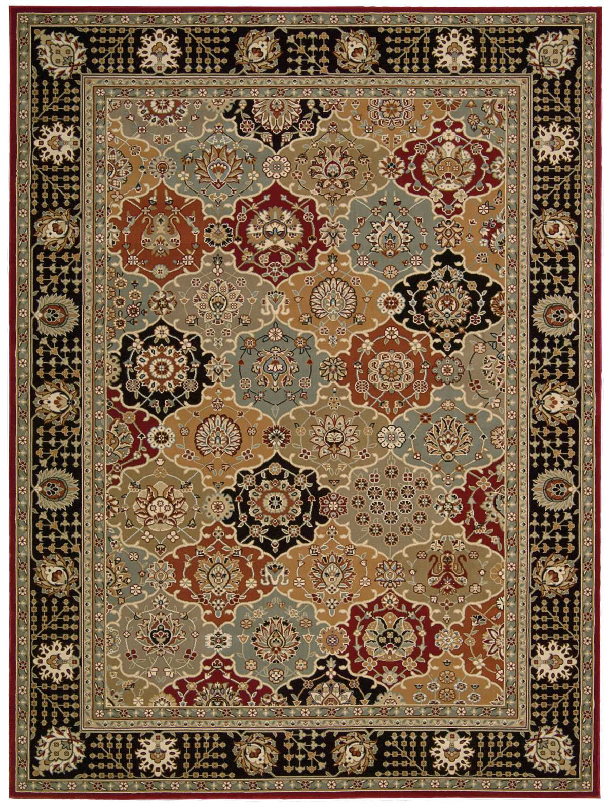 Persian Crown PC004 Black Rug