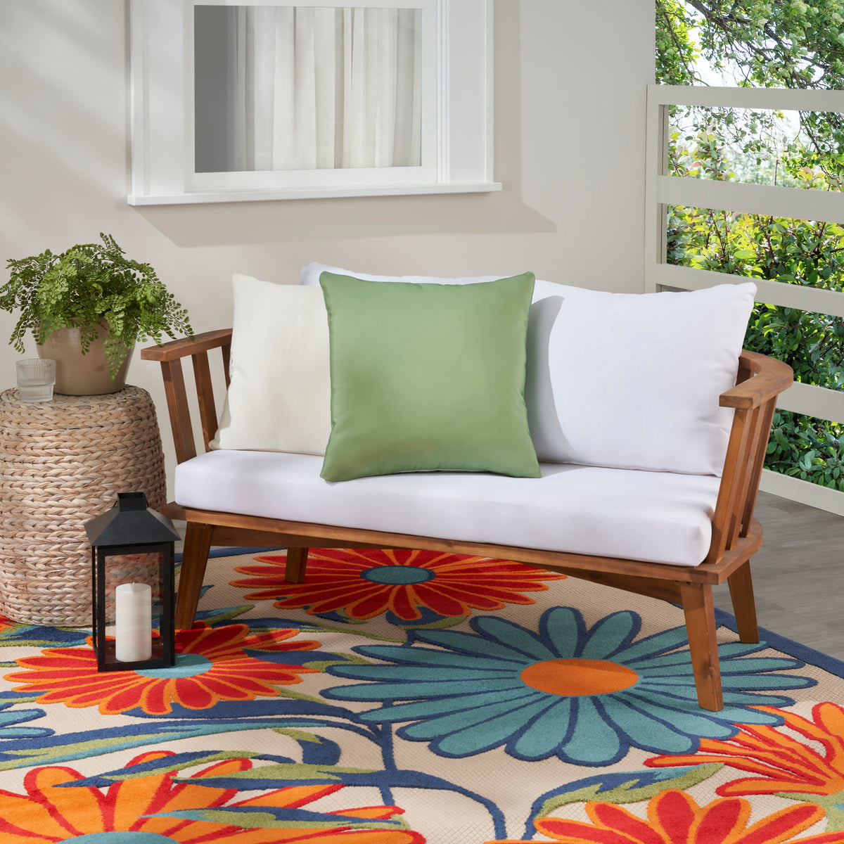 Aloha ALH01 Green 20" x 20" Throw Pillows