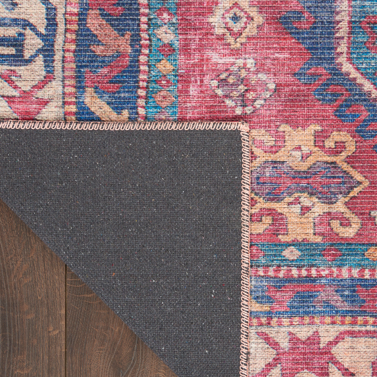 New Concept Washables SR105 Red Navy Rug