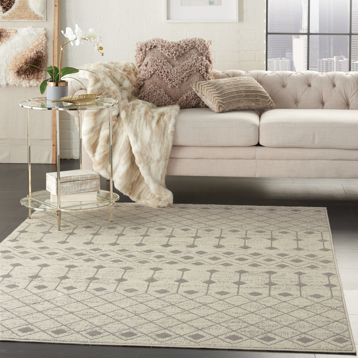 Grafix GRF37 Ivory Grey Rug