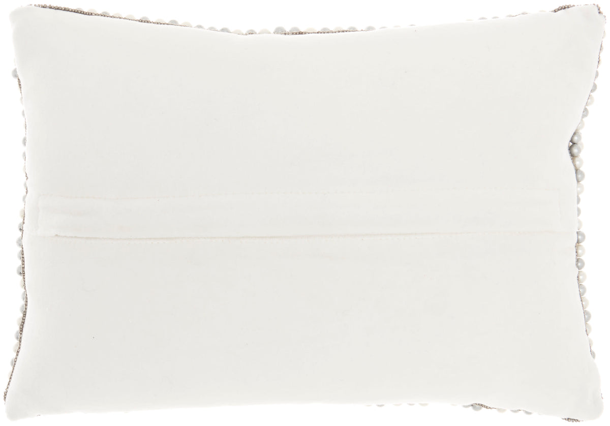 Sofia Z2001 Ivory/Silver 10" x 14" Throw Pillows
