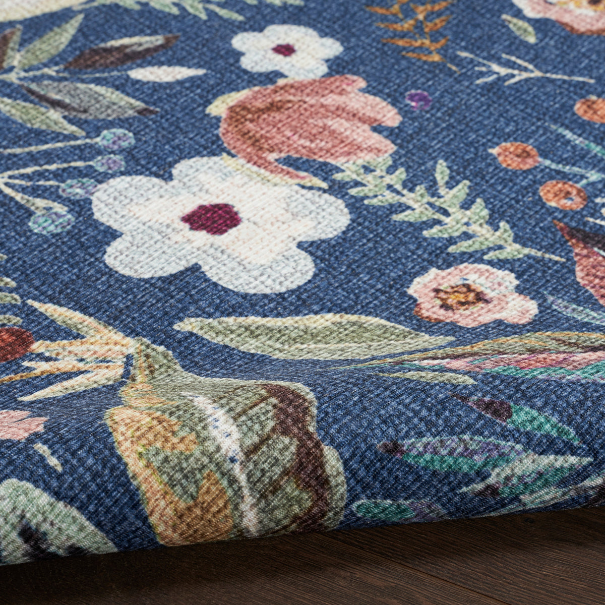 Nourison Washables NWB01 Navy Multicolor Rug