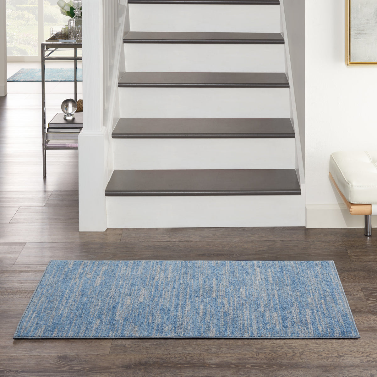 Nourison Essentials NRE01 Blue Grey Rug