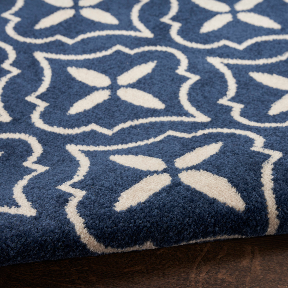 Nourison Essentials NRE04 Navy Ivory Rug