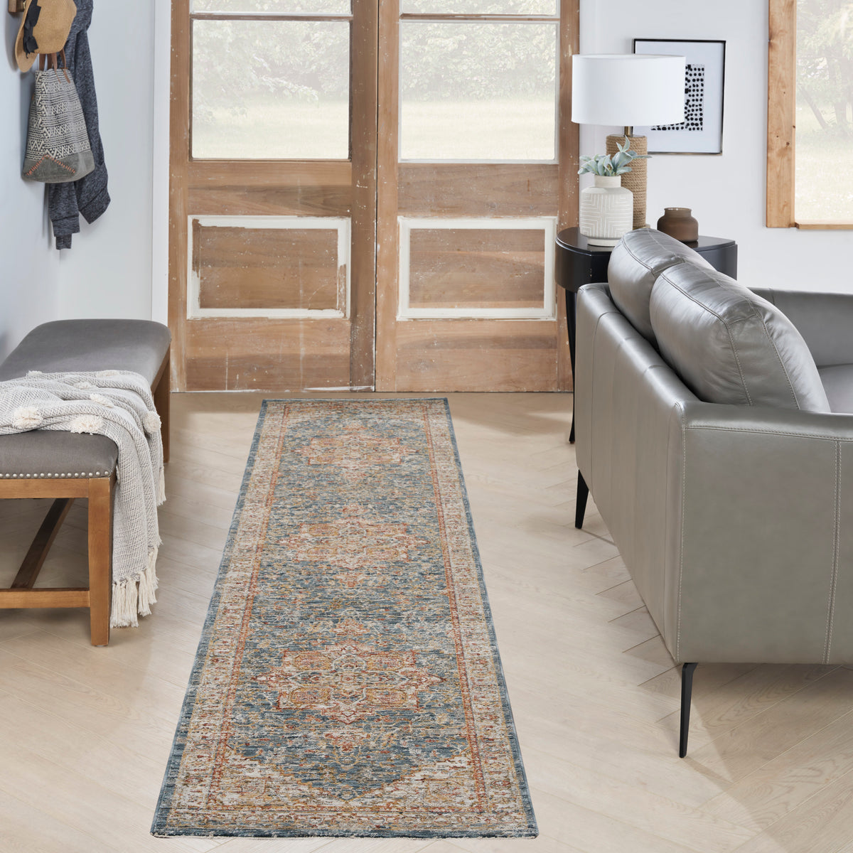Sahar SHR06 Ivory Blue Rug