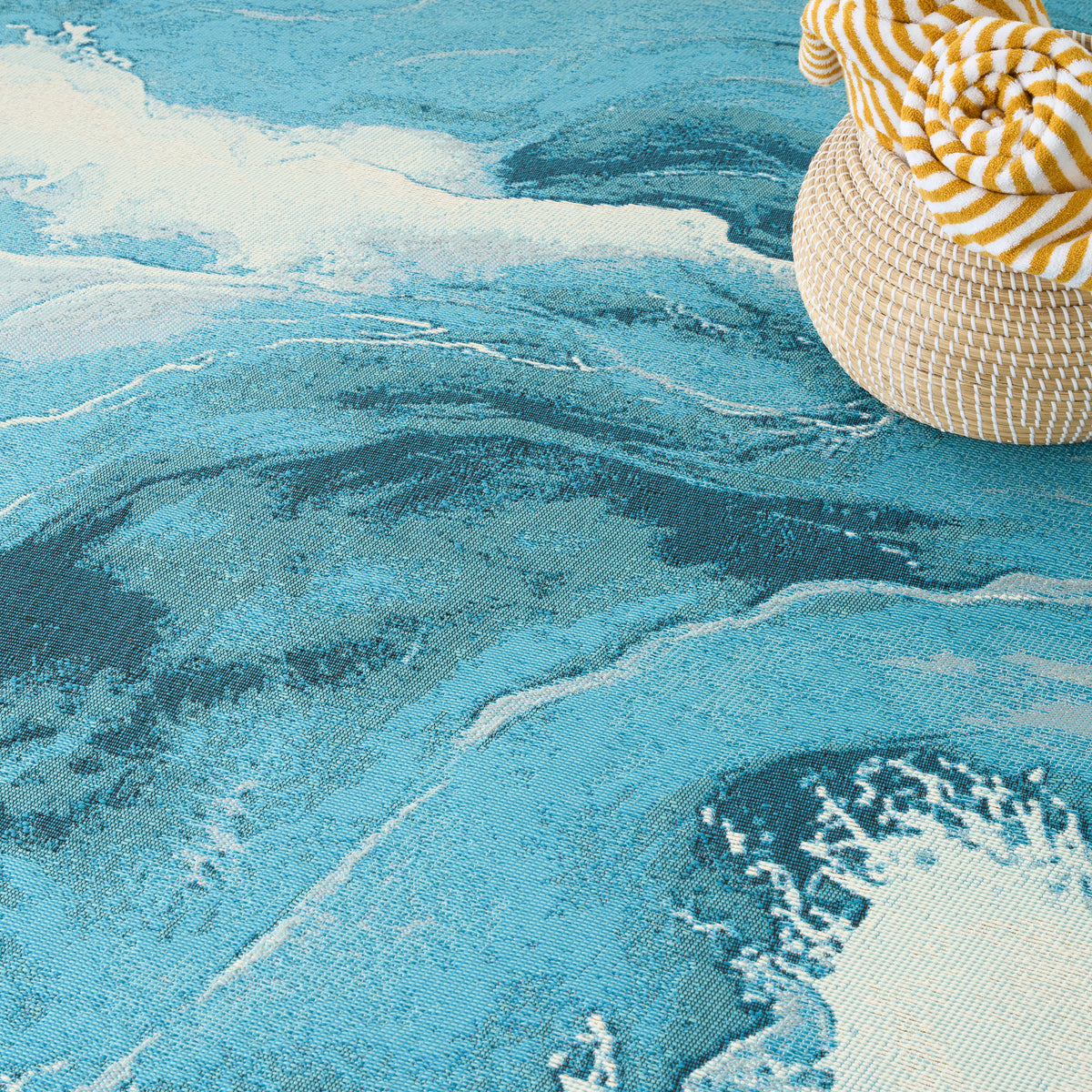 Color Splash CSP05 Ivory Blue Rug