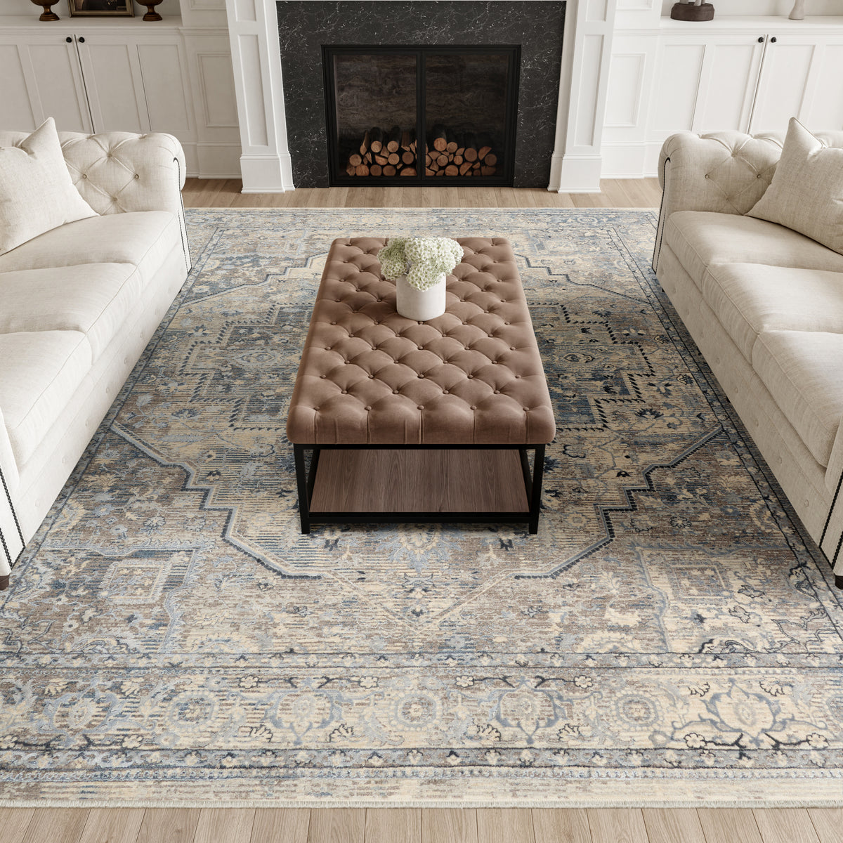 Sultana SLL06 Ivory Blue Rug