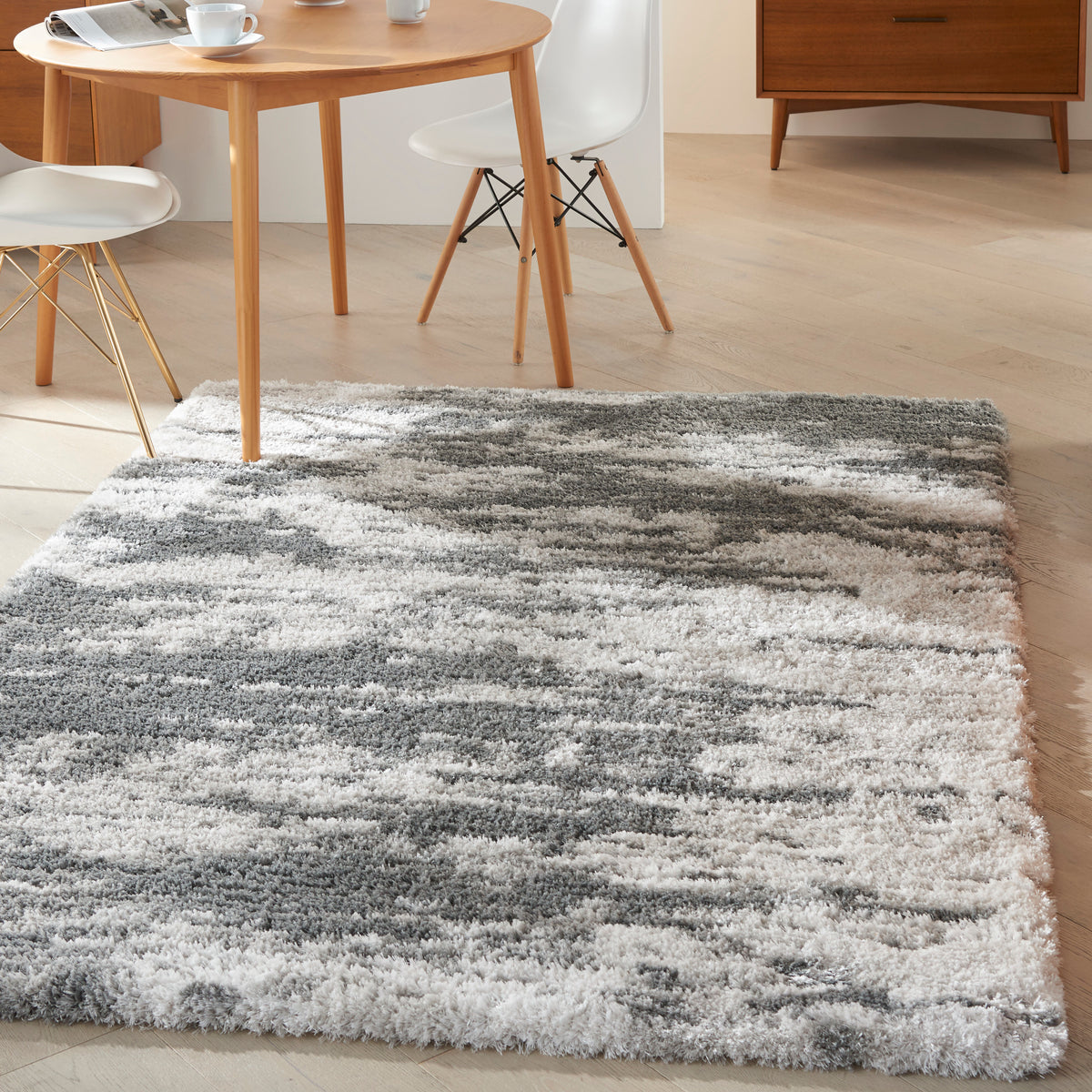 Dreamy Shag DRS02 Charcoal Ivory Rug