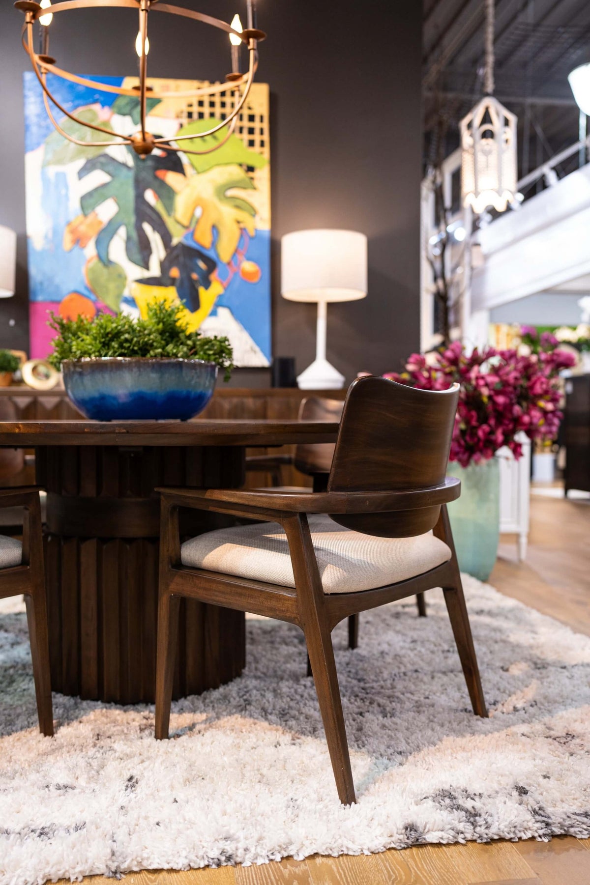 Colorado Round Dining Table 60'' in Walnut