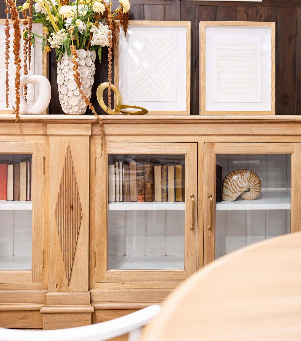 Narbonne Sideboard in Fruitwood w/ True White Interior