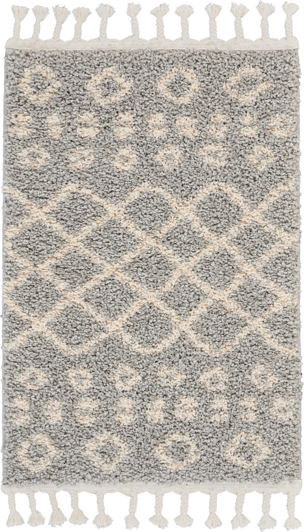 Moroccan Shag MRS02 Silver Rug
