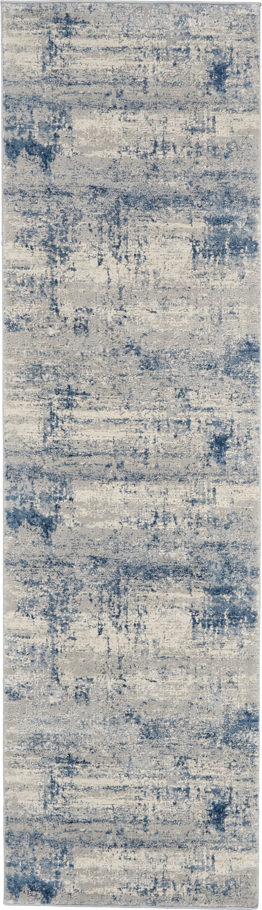 Rustic Textures RUS10 Ivory Blue Rug