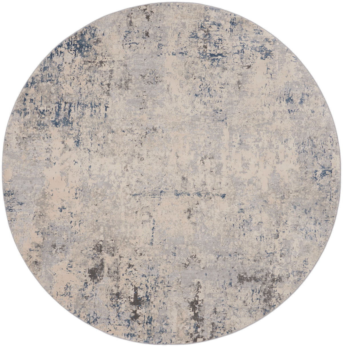 Rustic Textures RUS07 Ivory Grey Blue Rug