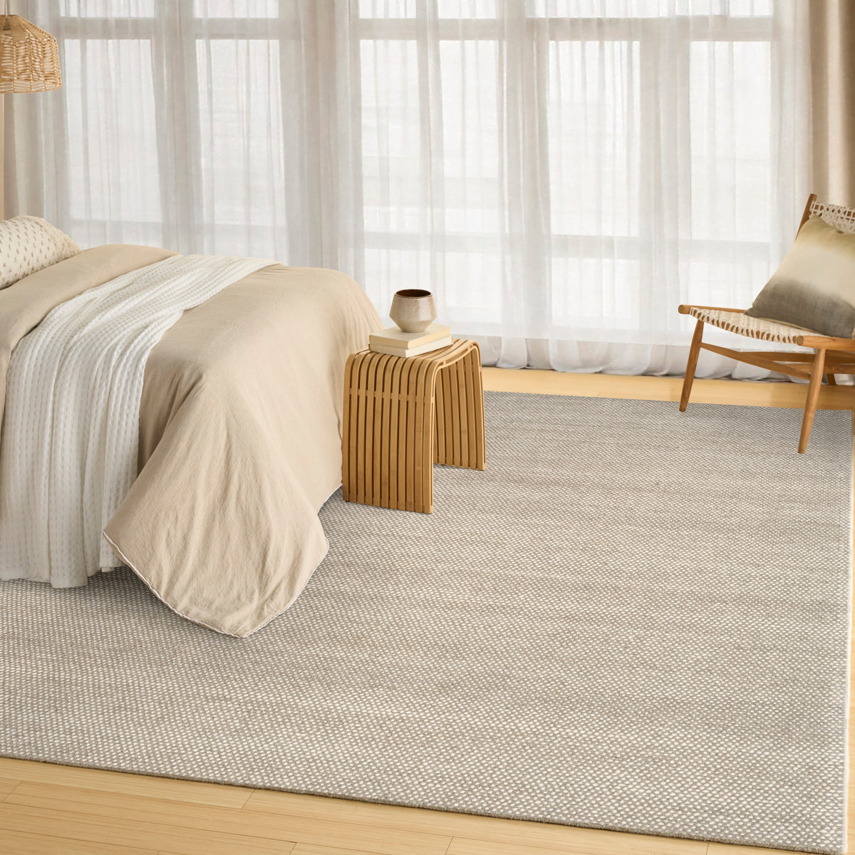 Pure Rows ROW01 Ivory Grey Rug