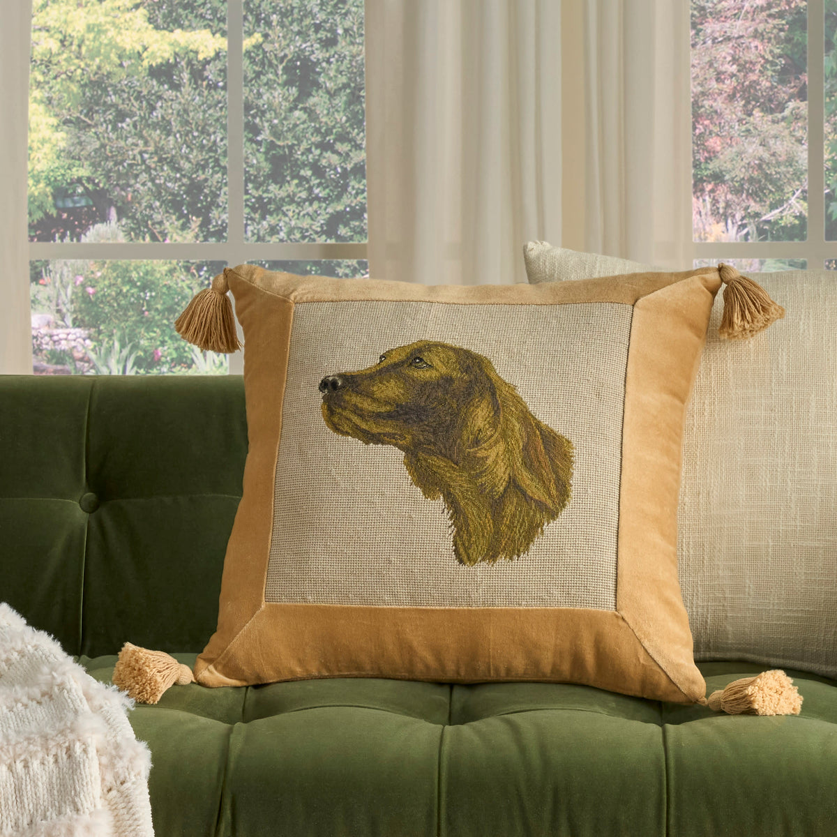 Vintage Pillow V6025 Beige 20" x 20" Throw Pillows
