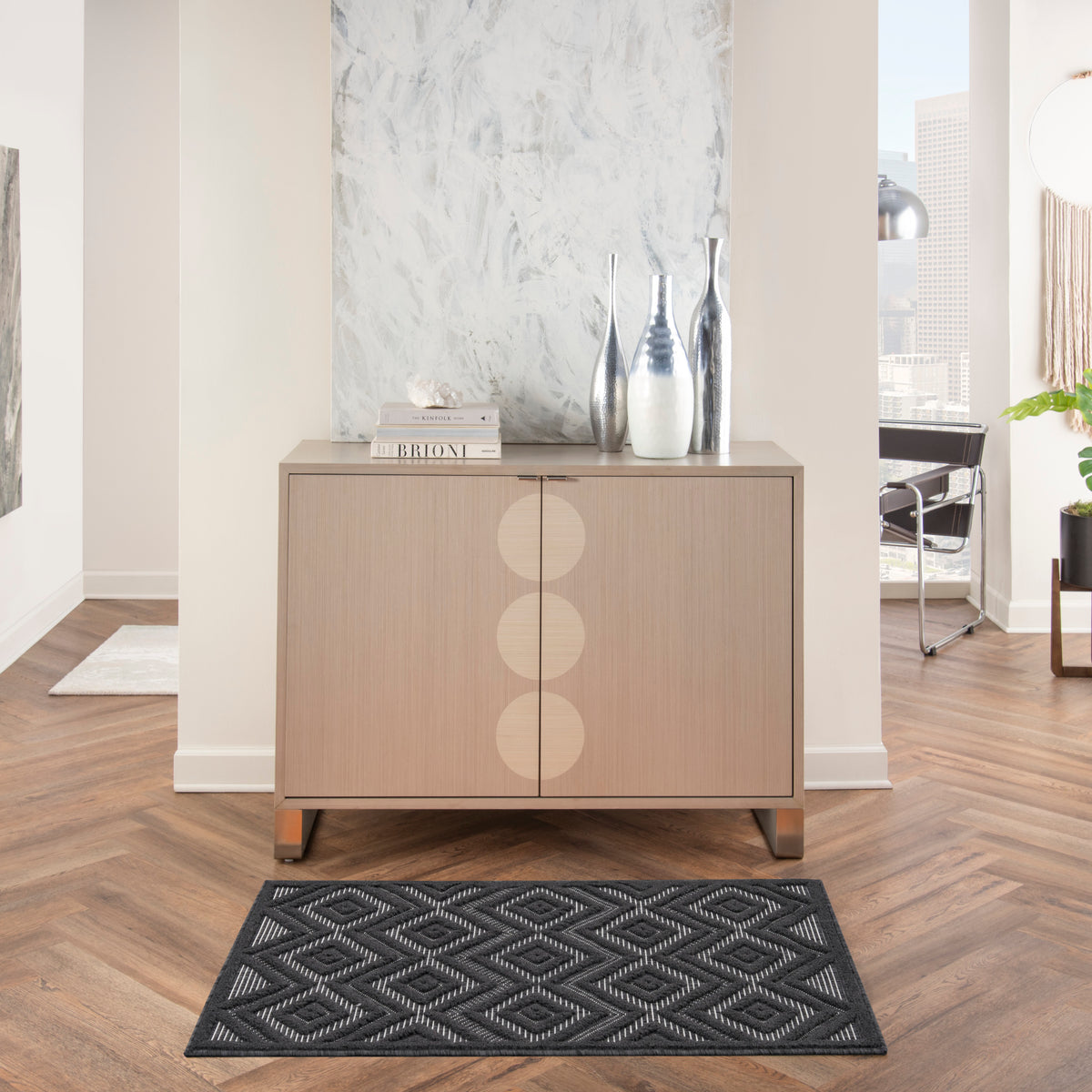 Versatile NRV01 Charcoal Black Rug