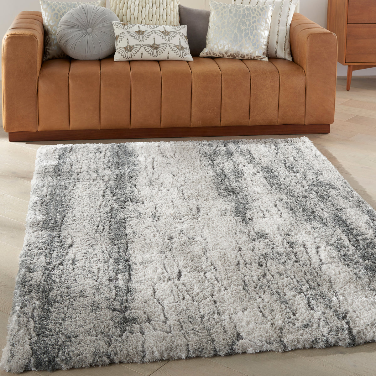 Dreamy Shag DRS01 Ivory Charcoal Rug