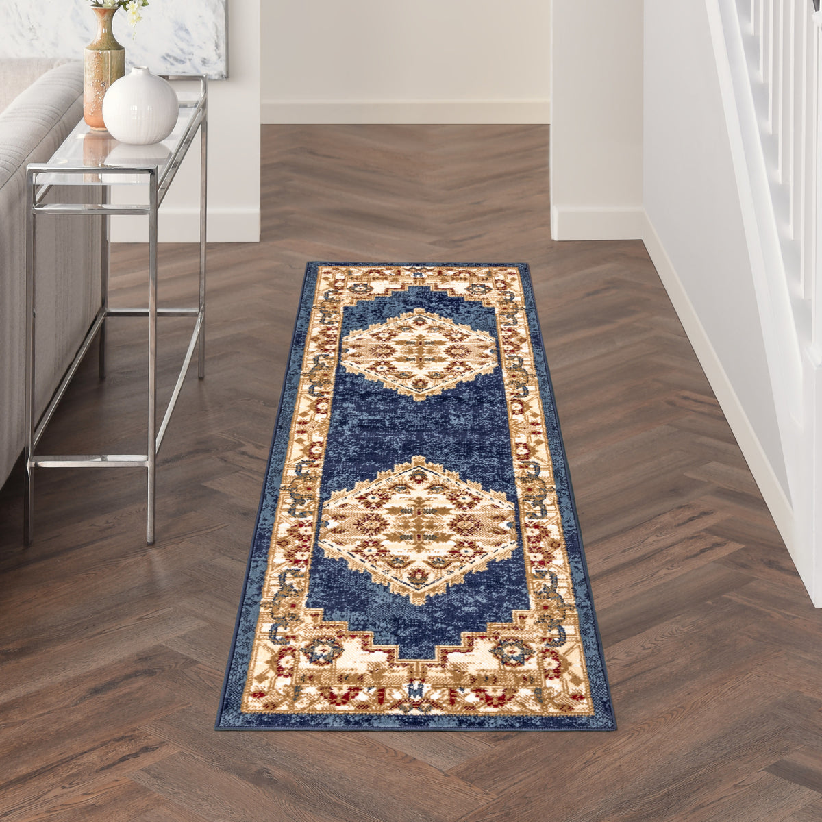Grafix GRF43 Navy Gold Rug