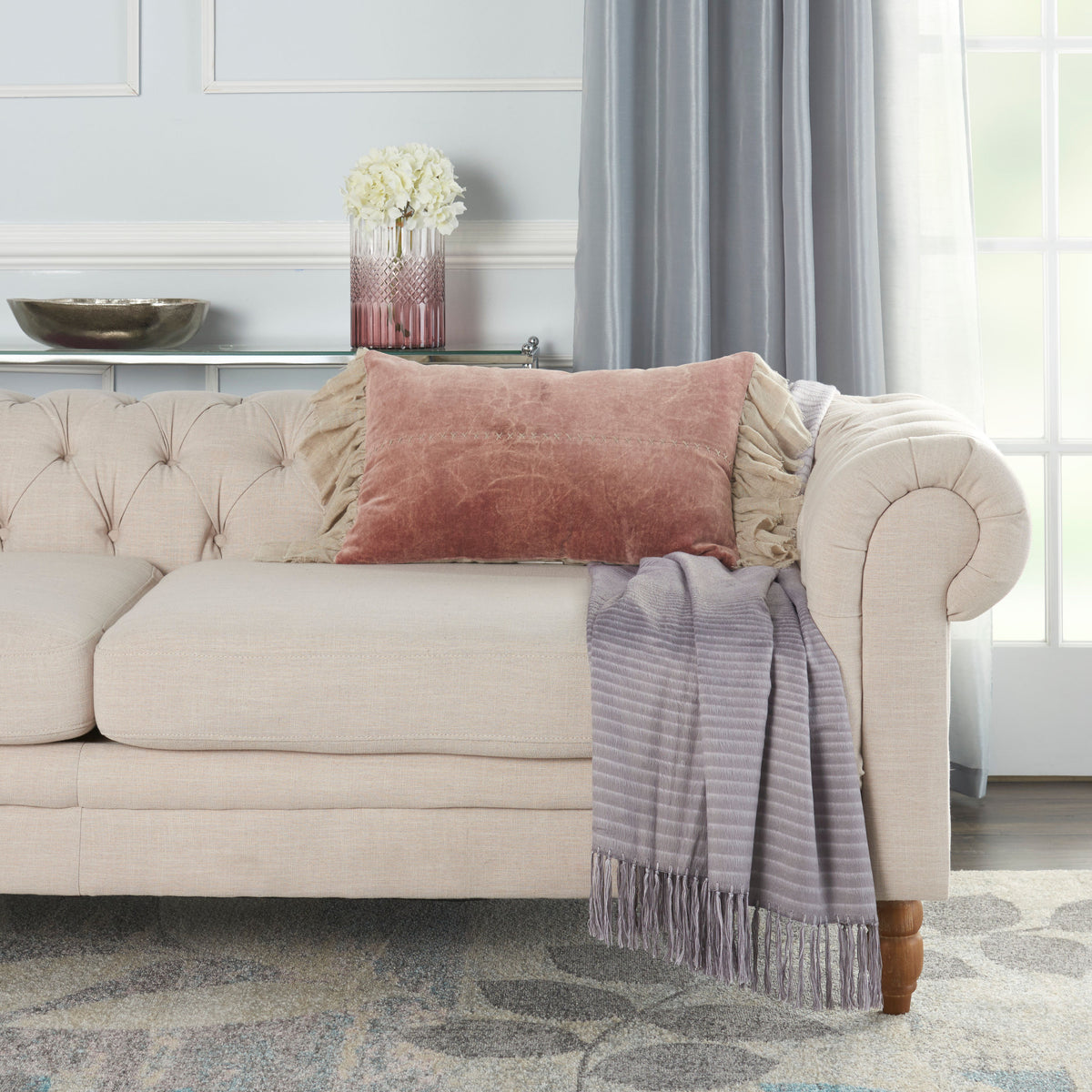 Sofia GE903 Blush 14" x 22" Throw Pillows