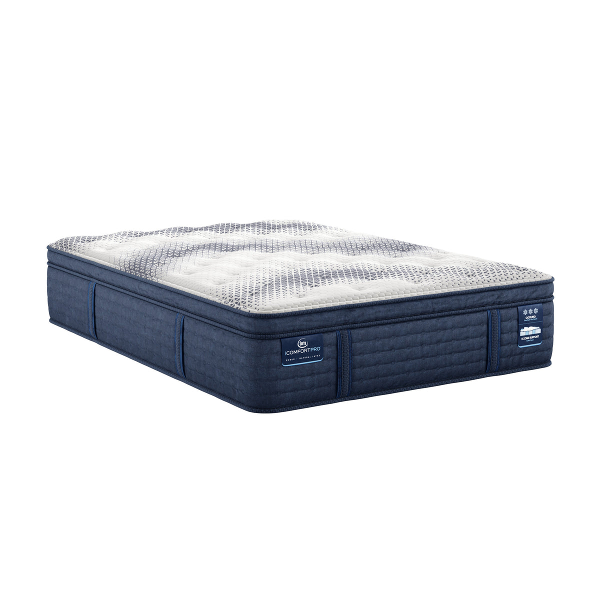 iComfortPro Buckingham 16" Latex Foam Plush Pillow Top Mattress