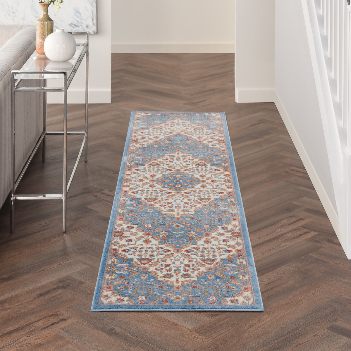 Elation ETN08 Ivory Blue Rug