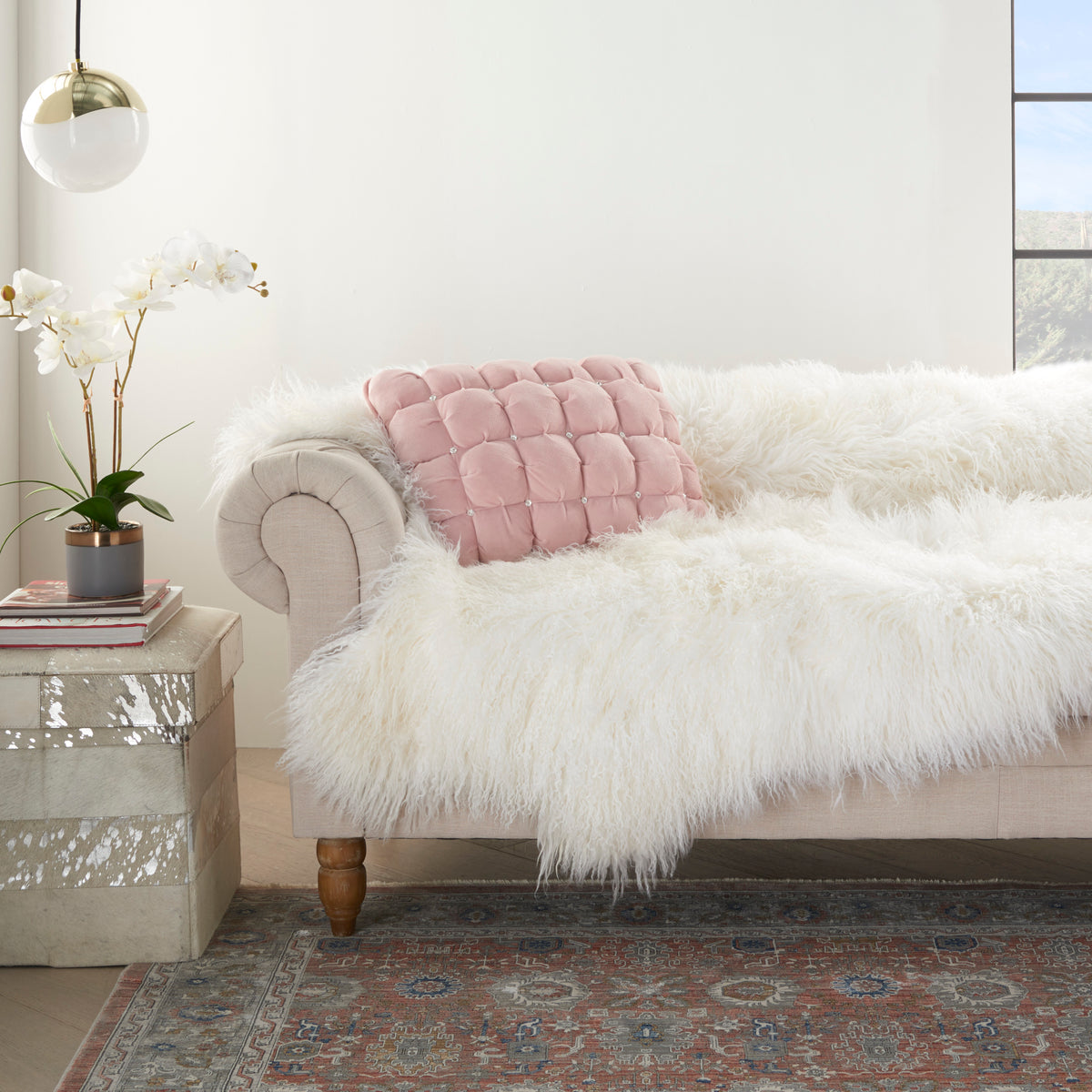 Sofia YS104 Rose 14" X 20" Throw Pillows