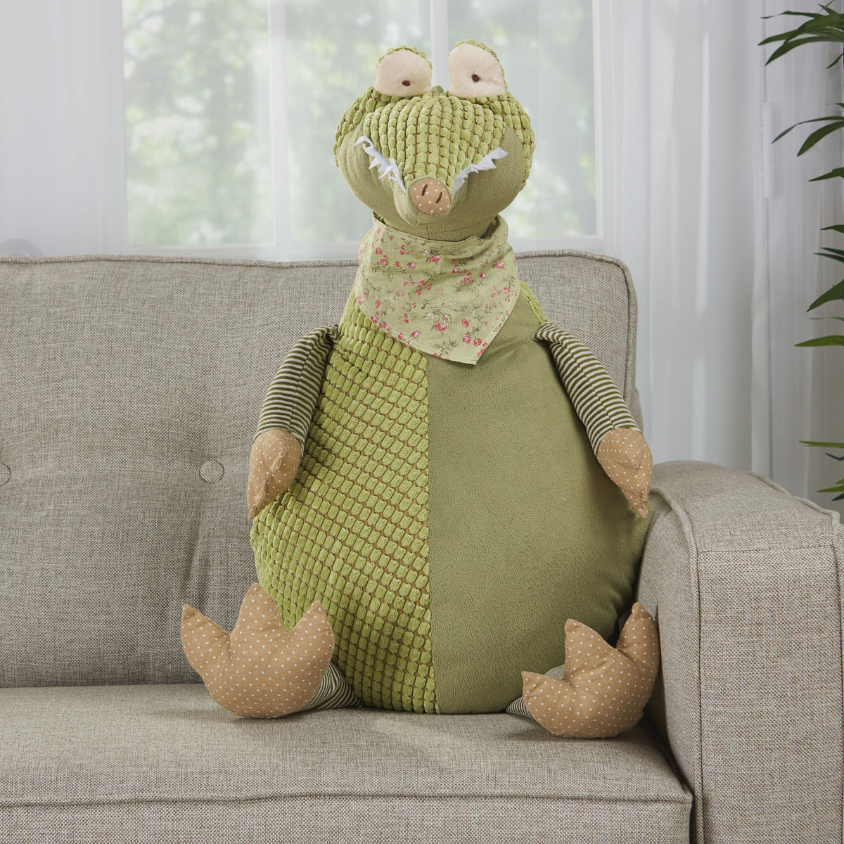 Plush Lines N1606 Green 22" x 26" Plush Animals
