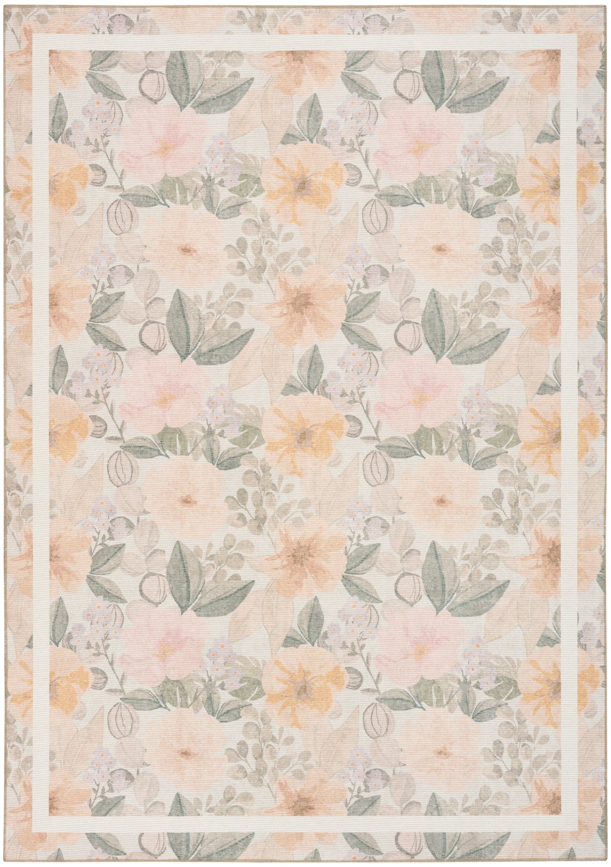 Botanical Washables BOT01 Beige Multicolor Rug
