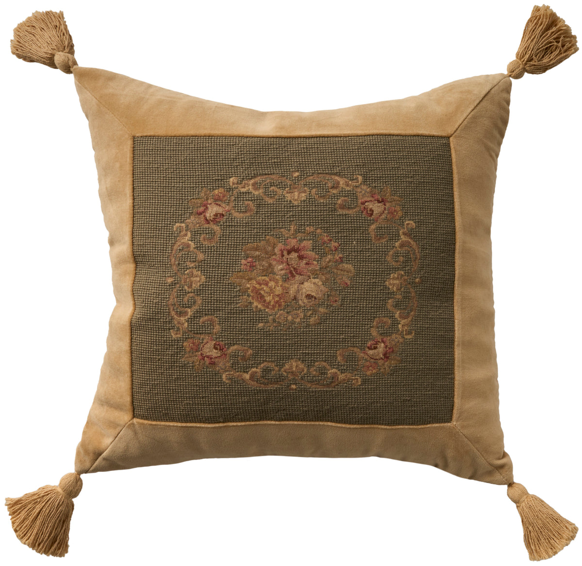 Vintage Pillow VAN12 Sage 18" x 18" Throw Pillows